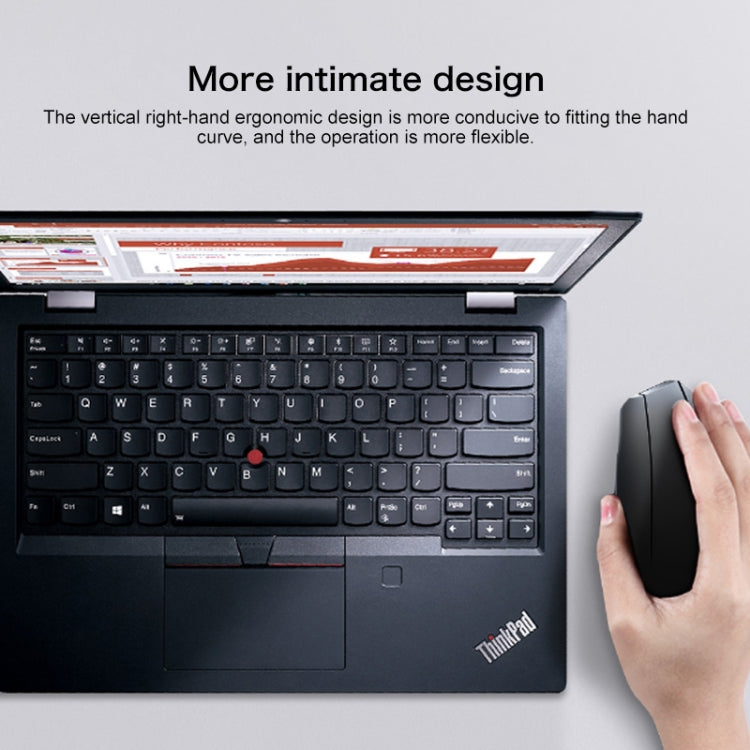 Mouse wireless dal design ergonomico Lenovo thinkplus, Ergonomics Mouse