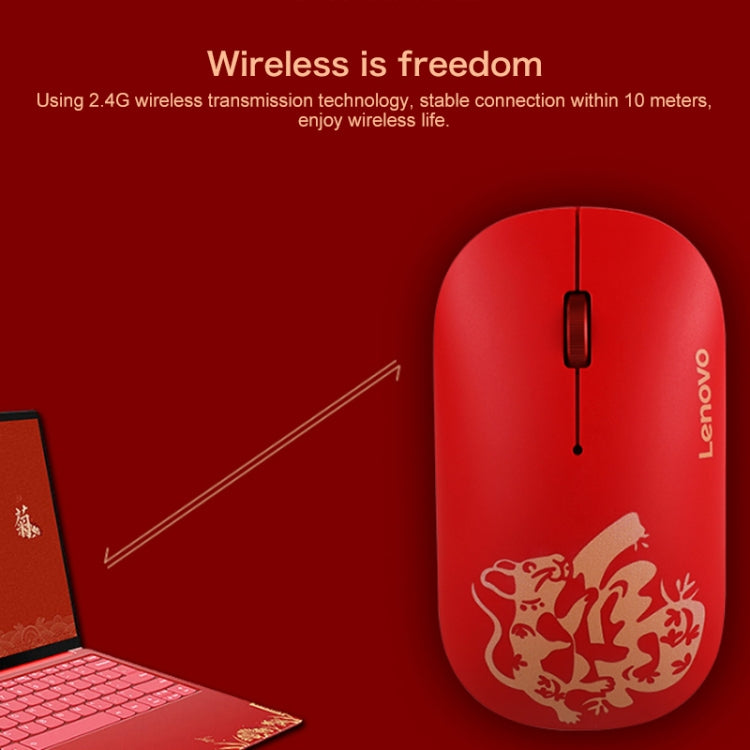 Mouse wireless silenzioso portatile leggero Lenovo Air Handle, versione mouse Blessing, Wireless Mouse, Blessing Mouse Version
