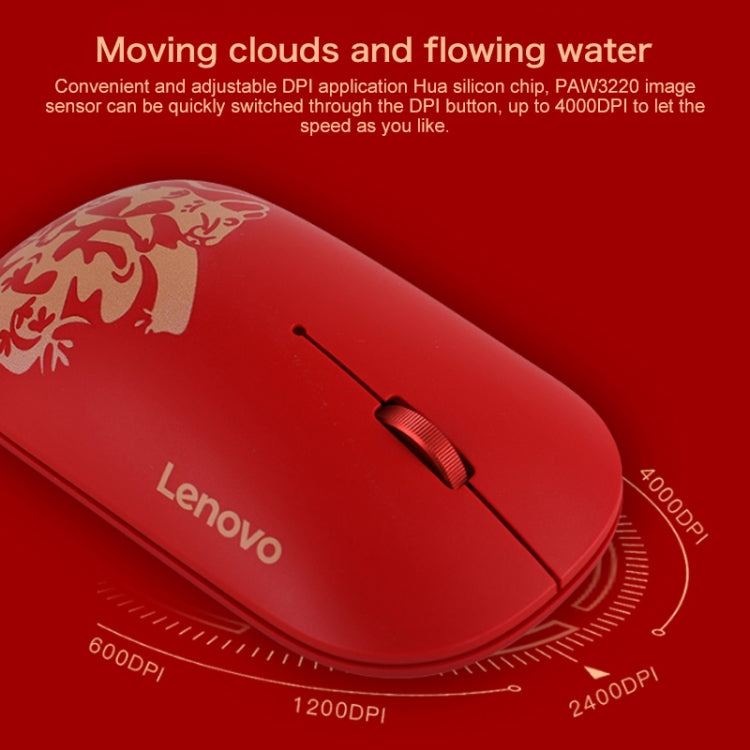 Mouse wireless silenzioso portatile leggero Lenovo Air Handle, versione mouse Blessing, Wireless Mouse, Blessing Mouse Version