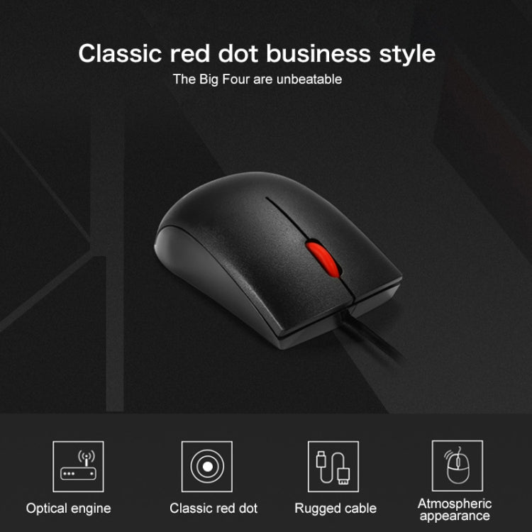 Mouse cablato Lenovo M120 Pro Fashion Office Red Dot, M120 Pro Wired Mouse