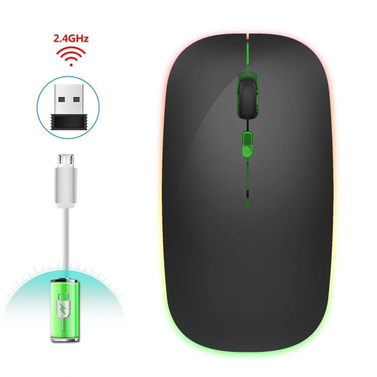 Mouse silenzioso wireless colorato HXSJ M40 a 4 tasti 2.4G