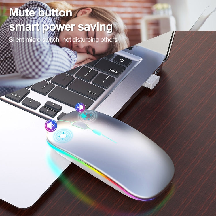 Mouse silenzioso wireless colorato HXSJ M40 a 4 tasti 2.4G