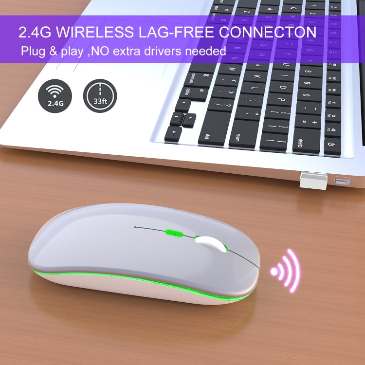 Mouse silenzioso wireless colorato HXSJ M40 a 4 tasti 2.4G