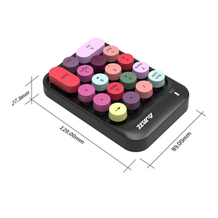 Tastiera numerica con tasti colorati misti wireless Ajazz AK18 2.4G, Mixed Color Keys