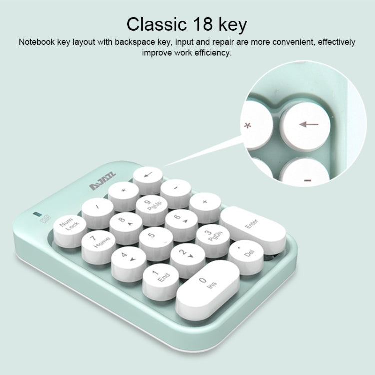Tastiera numerica con tasti colorati misti wireless Ajazz AK18 2.4G, Mixed Color Keys