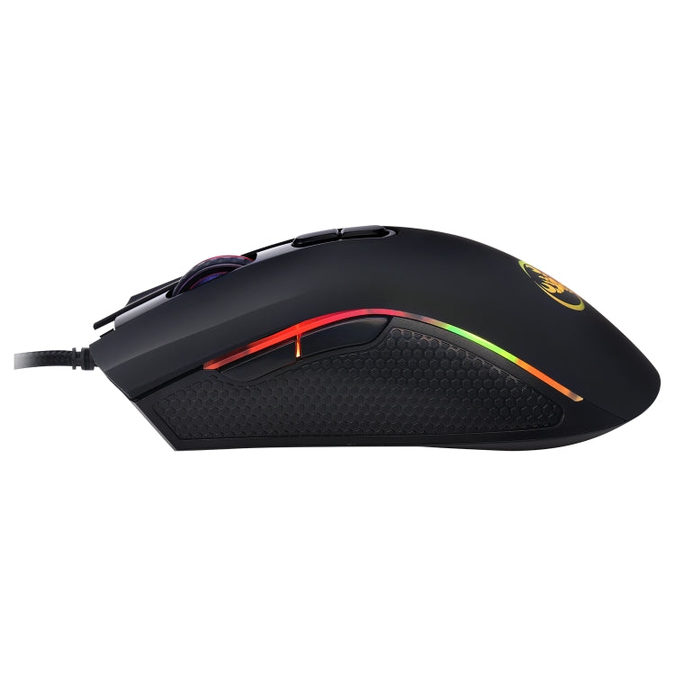 HXSJ A869 Gioco cablato luminoso colorato Mouse ottico ergonomico regolabile a 7 tasti 3200 DPI, A869