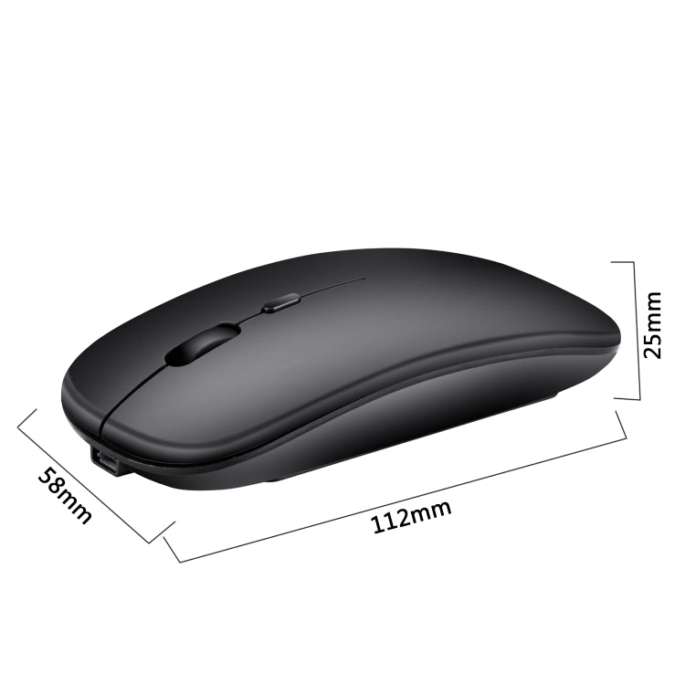 Mouse ottico silenzioso regolabile a tre velocità wireless HXSJ M80 da 2,4 GHz 1600 DPI, Black, Grey, Gold, Rose Gold, Silver, White