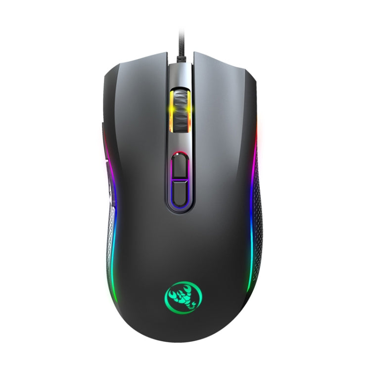 HXSJ A869 Type-C 7200 dpi 6 modalità regolabile 7 tasti RGB con luce da gioco cablata, A869RGB-TYPE-C