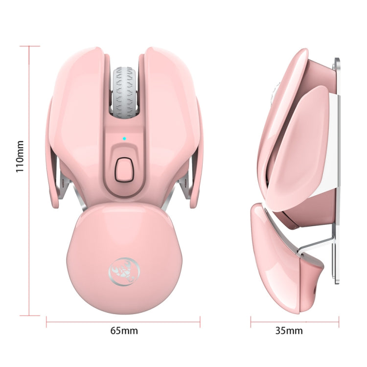 Mouse silenzioso wireless regolabile in 3 modalità HXSJ T37 da 2,4 GHz 1600 dpi, T37 Pink, T37 Black