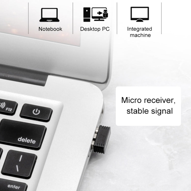Mouse da gioco wireless muto ET X-08 a 7 tasti 2400 DPI 2.4G con ricevitore USB e retroilluminazione colorata