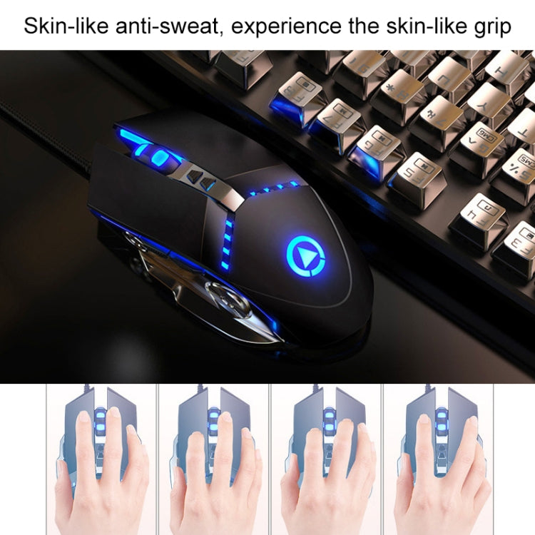 Set mouse tastiera da gioco YINDIAO V2 silenzioso con sensazione meccanica