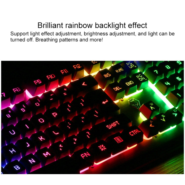 Set mouse tastiera da gioco YINDIAO V2 silenzioso con sensazione meccanica