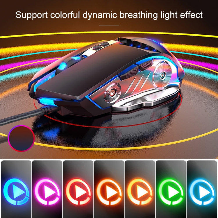 Set mouse tastiera da gioco YINDIAO V2 silenzioso con sensazione meccanica