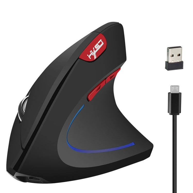 Mouse verticale ottico wireless HXSJ T22 da 2,4 GHz a 4 tasti 2400 DPI con ergonomia regolabile, 4 Buttons T22 Black, 4 Buttons T22 Grey