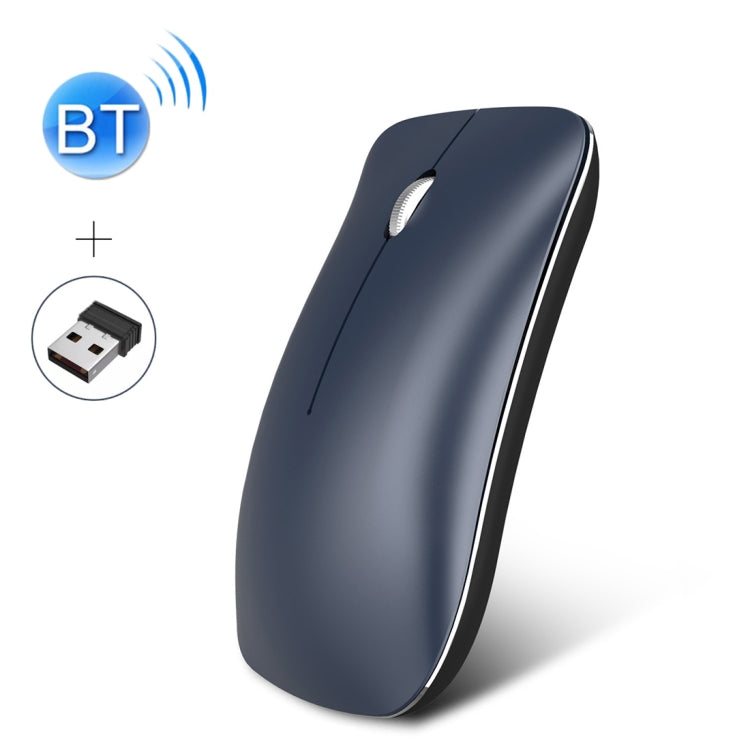 HXSJ T23 Bluetooth 5.0 + Bluetooth 3.0 + 2,4 GHz Wireless Tre modalità Mouse ottico ergonomico regolabile a 4 tasti 1600 DPI, T23 Black, T23 Gold, T23 Blue