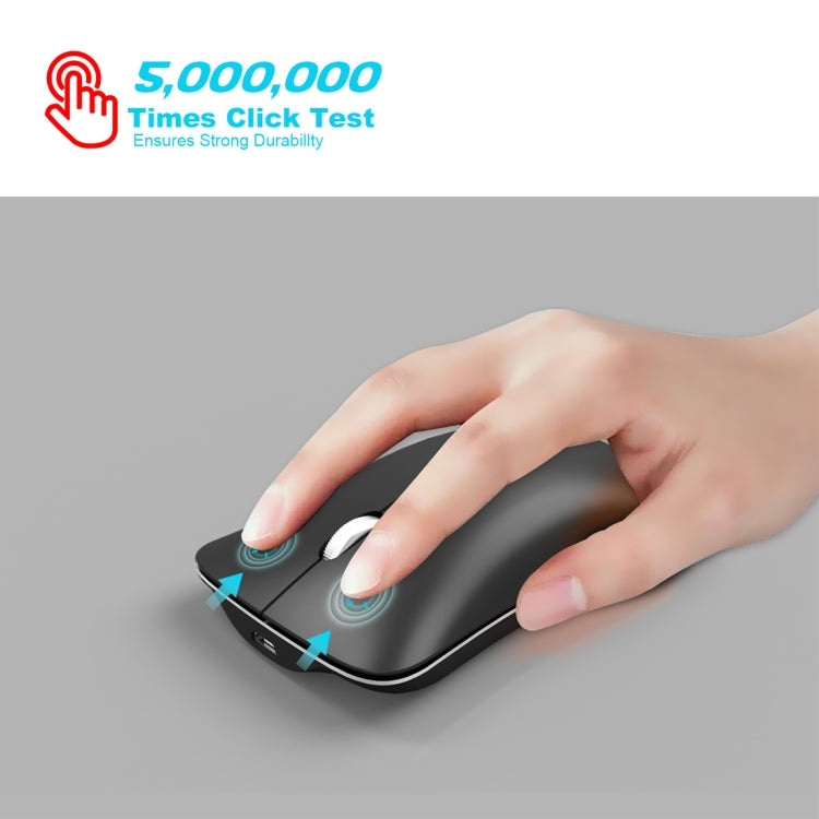 HXSJ T23 Bluetooth 5.0 + Bluetooth 3.0 + 2,4 GHz Wireless Tre modalità Mouse ottico ergonomico regolabile a 4 tasti 1600 DPI, T23 Black, T23 Gold, T23 Blue