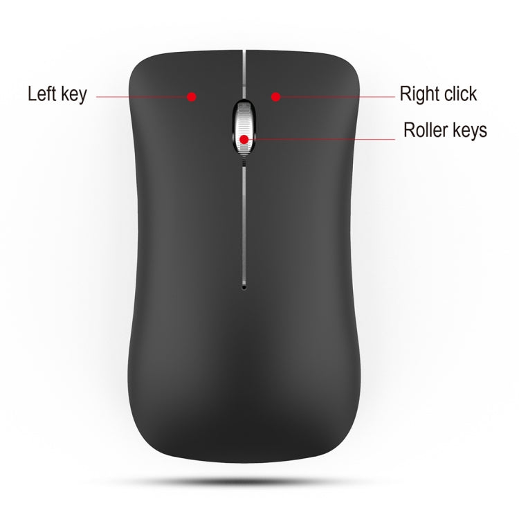 HXSJ T23 Bluetooth 5.0 + Bluetooth 3.0 + 2,4 GHz Wireless Tre modalità Mouse ottico ergonomico regolabile a 4 tasti 1600 DPI, T23 Black, T23 Gold, T23 Blue