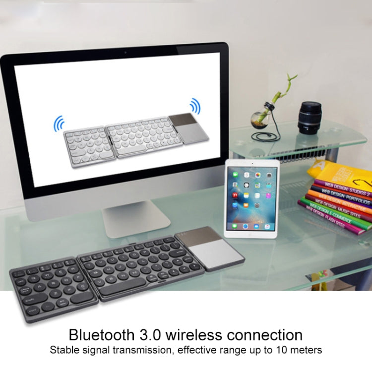 Tastiera Bluetooth wireless ricaricabile tripla GK408 con touchpad, supporto Android / IOS / Windows