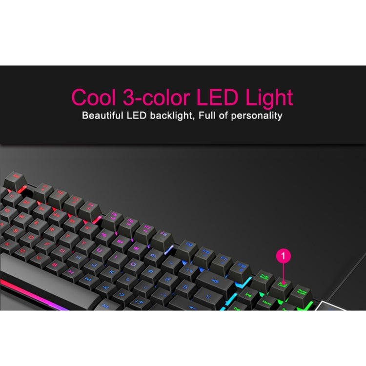 iMICE AK-600 Tastiera da gioco retroilluminata con tasti mobili USB cablata, Glow Backlit (Black)