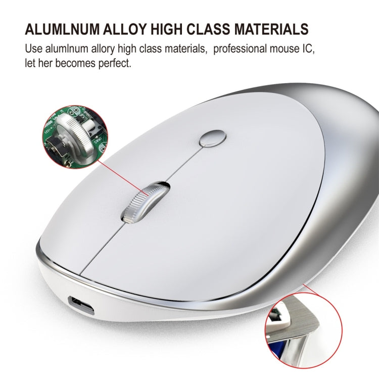 Mouse Bluetooth wireless dal design silenzioso a tre modalità HXSJ T36 2.4G Bluetooth 5.0 + 3.0