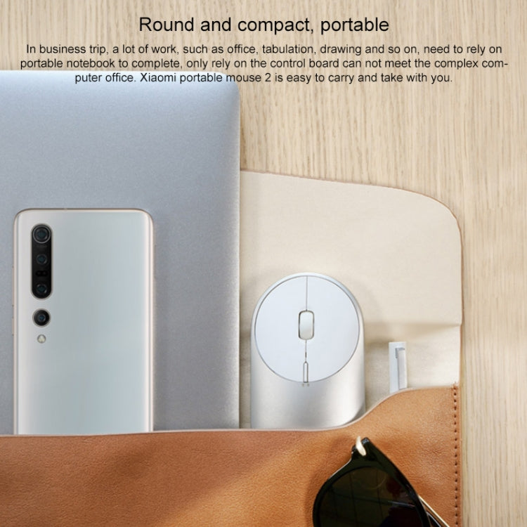Mouse portatile originale Xiaomi 2 Mouse ottico senza fili Bluetooth 4.2 RF 2.4GHz 4000DPI Mouse regolabile a doppia modalità