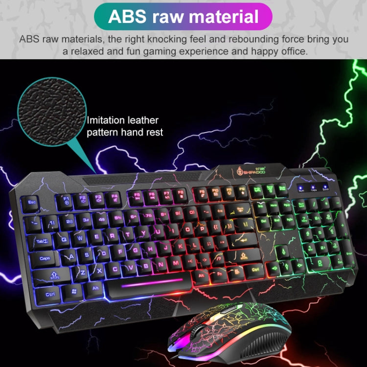SHIPADOO D620 Kit mouse tastiera da gioco retroilluminato a colori RGB cablato a 104 tasti per laptop, PC