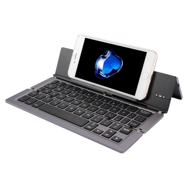 F18 Tastiera wireless Bluetooth pieghevole ultrasottile ricaricabile a 58 tasti con supporto