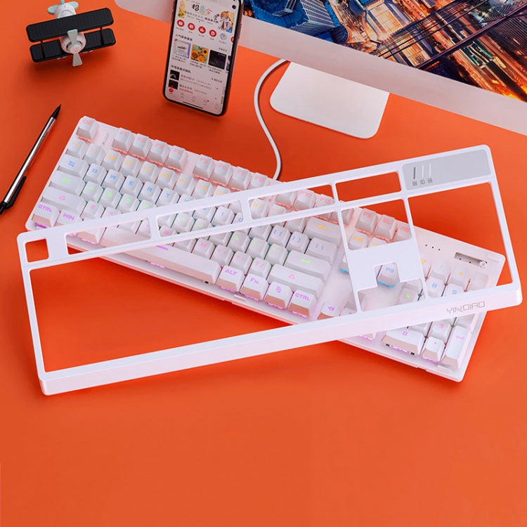 YINDIAO K300 USB Pannello staccabile Illuminazione meccanica Tastiera cablata da gioco con albero blu