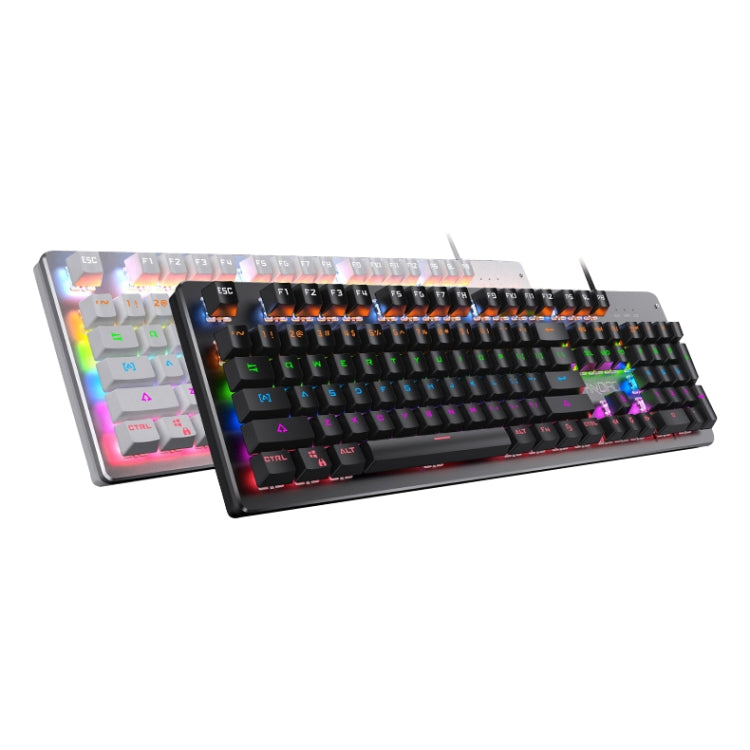 YINDIAO Tasti quadrati classici Tastiera cablata da gioco meccanica USB a luce mista, albero blu, Square Keys,Blue Shaft (Black), Square Keys,Blue Shaft (White)