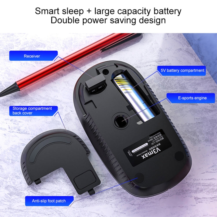 Set tastiera mouse wireless silenzioso per ufficio aziendale YINDIAO V3 Max