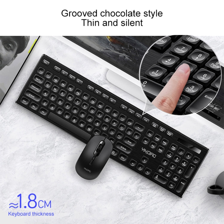 Set tastiera mouse wireless silenzioso per ufficio aziendale YINDIAO V3 Max