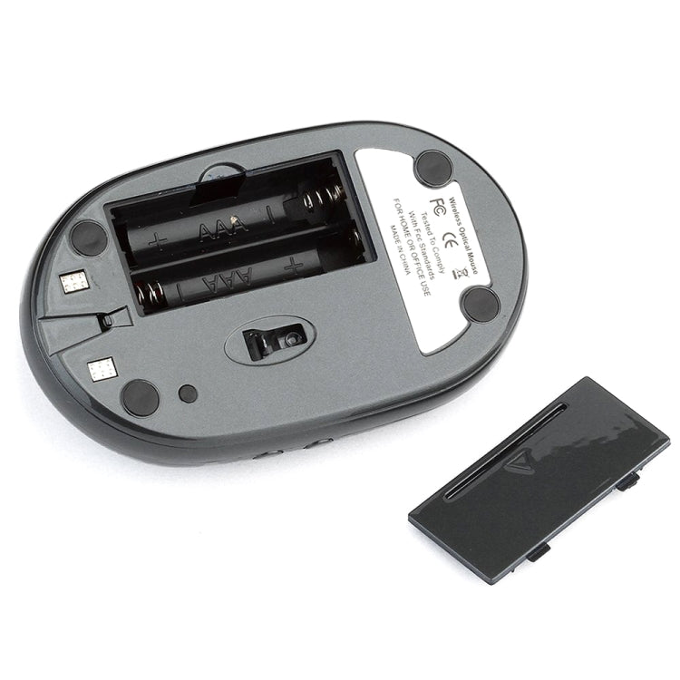 Mouse ottico wireless ricaricabile MZ-012 2.4G 1200 DPI con HUB USB a 3 porte/dock di ricarica