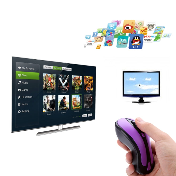 PR-01 Giroscopio 6D Fly Air Mouse Ricevitore USB 2.4G Mouse ottico wireless 1600 DPI per computer PC Android Smart TV Box, KB6572GW, KB6572LB, KB6572LW, KB6572PB, KB6572PW, KB6572RB, KB6572RW, KB6572YB