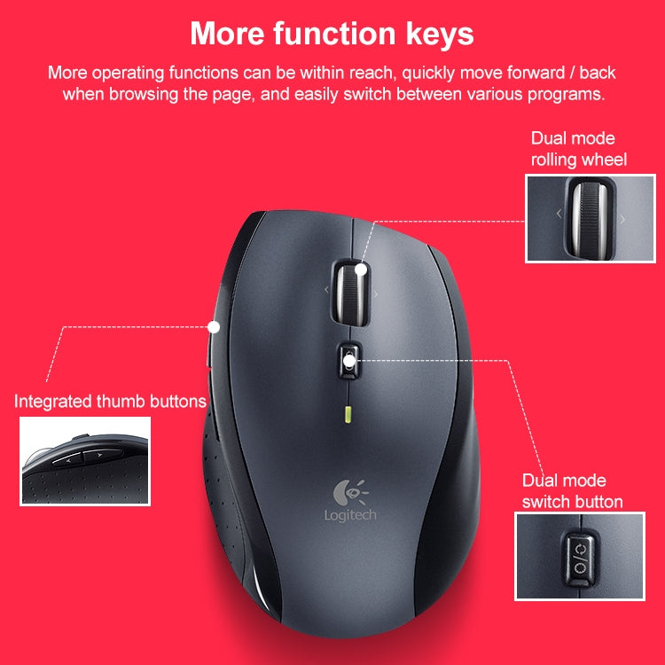 Mouse laser wireless a doppia modalità Logitech M705 1000 DPI 2,4 GHz