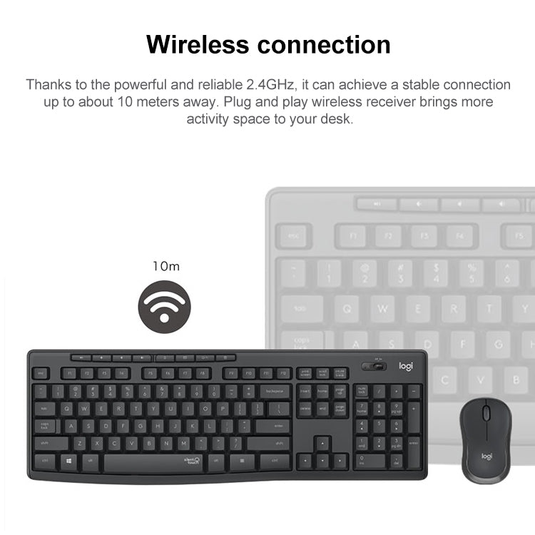 Set tastiera e mouse wireless USB Logitech MK295