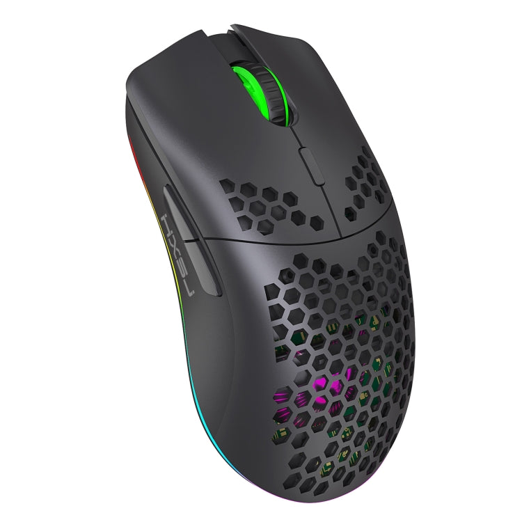 Mouse wireless da gioco programmabile con illuminazione colorata HXSJ T66 a 7 tasti, T66(White), T66(Black)
