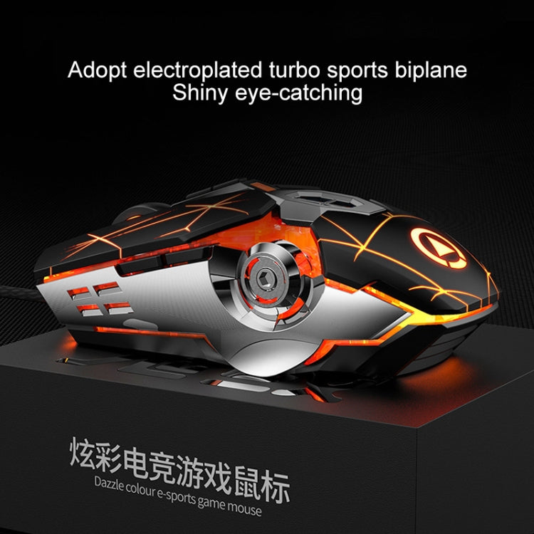Mouse meccanico da gioco cablato con luce RGB regolabile a 4 modalità YINDIAO 3200 DPI, stile: versione audio, Style: Audio Version