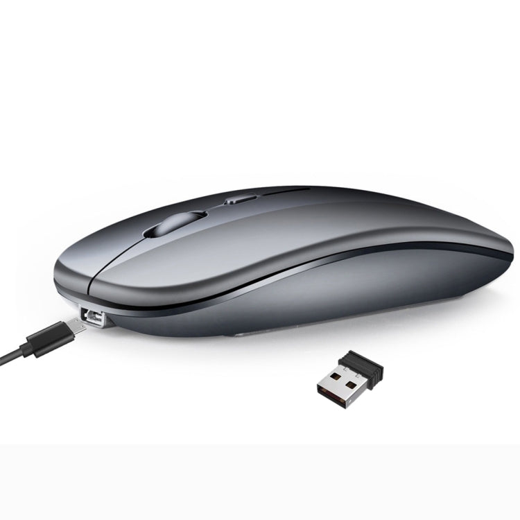 Mouse per PC notebook Bluetooth wireless a doppia modalità ultrasottile silenzioso ricaricabile HXSJ M90 da 2,4 GHz