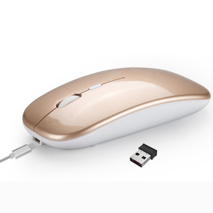 Mouse per PC notebook Bluetooth wireless a doppia modalità ultrasottile silenzioso ricaricabile HXSJ M90 da 2,4 GHz