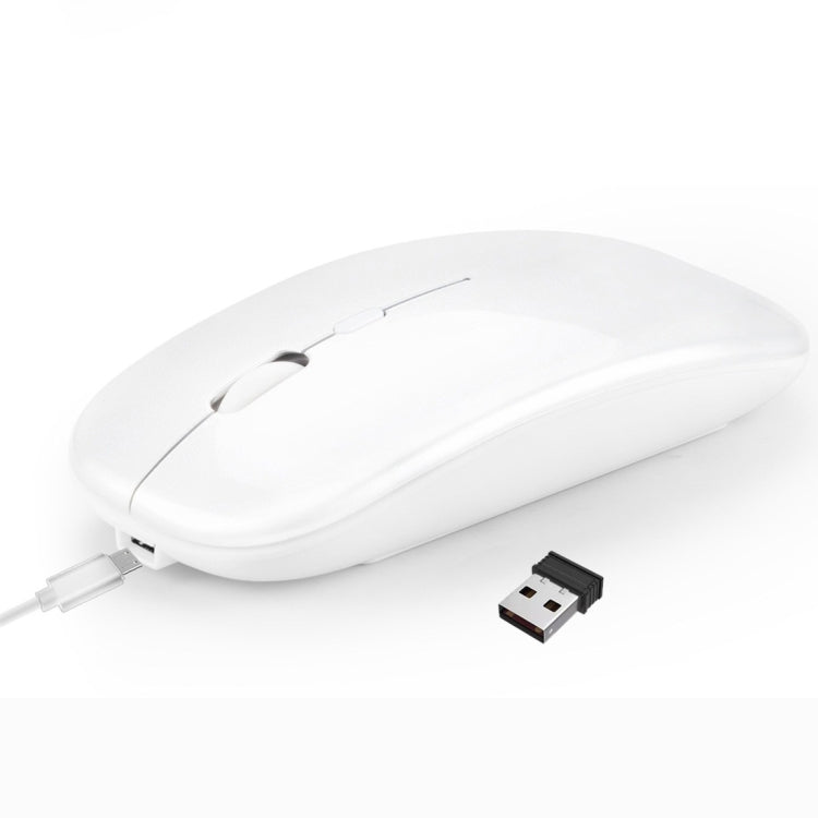 Mouse per PC notebook Bluetooth wireless a doppia modalità ultrasottile silenzioso ricaricabile HXSJ M90 da 2,4 GHz