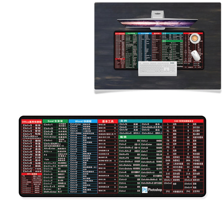 YINDIAO Tappetino per mouse in gomma di grandi dimensioni Tappetino per tastiera antiscivolo per scrivania da ufficio, dimensioni: 800x300 mm (Universo), KB7660A, KB7660C, KB7660D, KB7660E, KB7660F