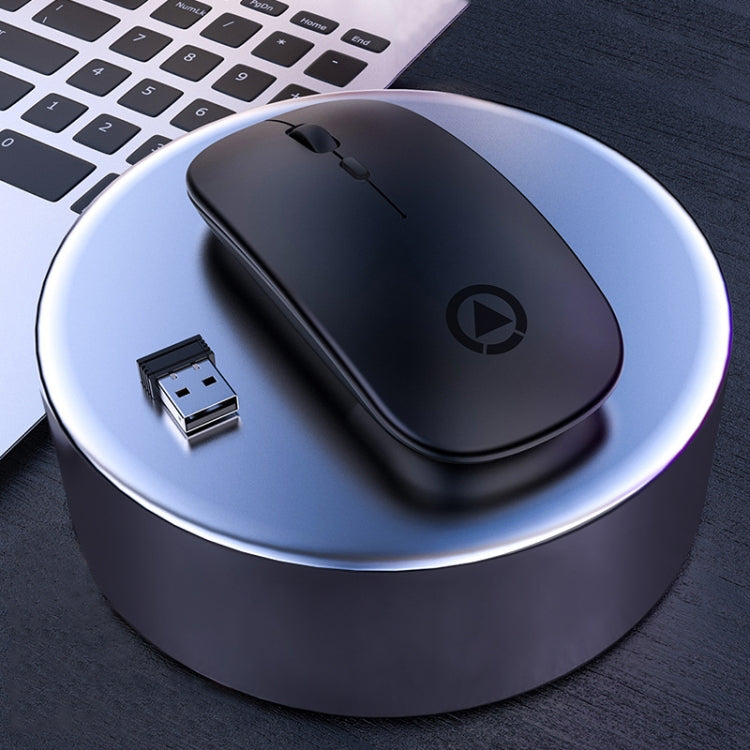 Mouse silenzioso wireless regolabile YINDIAO A2 da 2,4 GHz 1600 DPI in 3 modalità, alimentato a batteria, Battery ver.