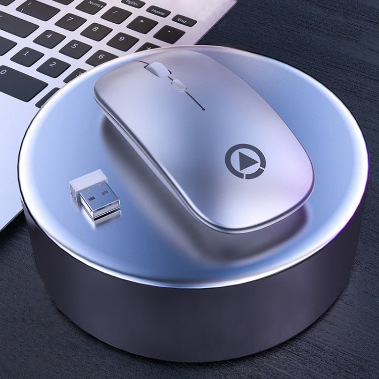 Mouse silenzioso wireless regolabile YINDIAO A2 da 2,4 GHz 1600 DPI in 3 modalità, alimentato a batteria, Battery ver.