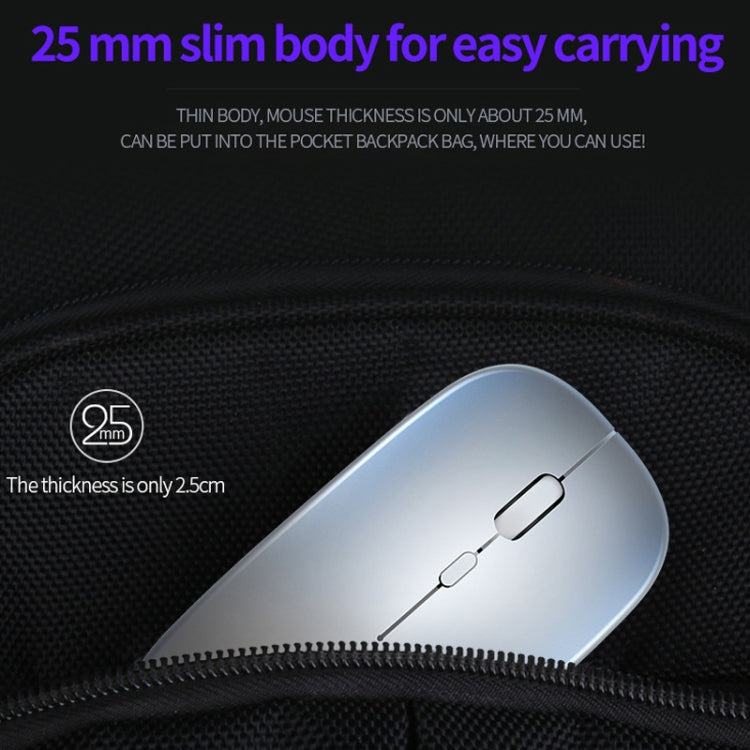 Mouse silenzioso wireless regolabile YINDIAO A2 da 2,4 GHz 1600 DPI in 3 modalità, alimentato a batteria, Battery ver.