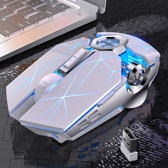 Mouse da gioco silenzioso wireless ricaricabile con luce RGB ricaricabile a 7 tasti YINDIAO A7 da 2,4 GHz 1600 DPI