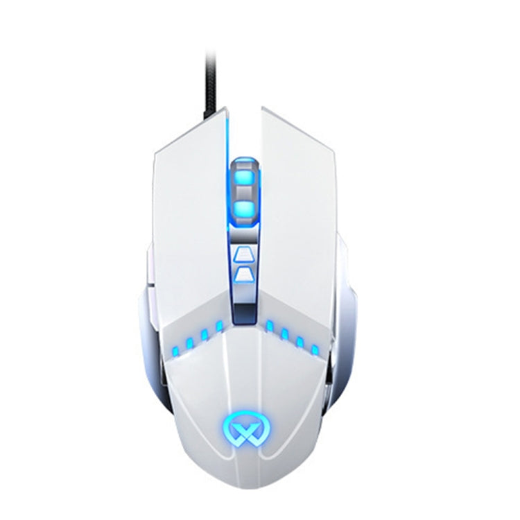Mouse da gioco cablato con luce RGB regolabile a 7 tasti YINDIAO G3PRO 3200 DPI a 4 modalità, GM20 Black, GM20 White