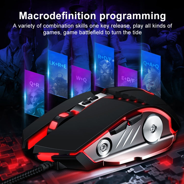 Mouse da gioco cablato con luce RGB regolabile a 7 tasti YINDIAO G3PRO 3200 DPI a 4 modalità, GM20 Black, GM20 White