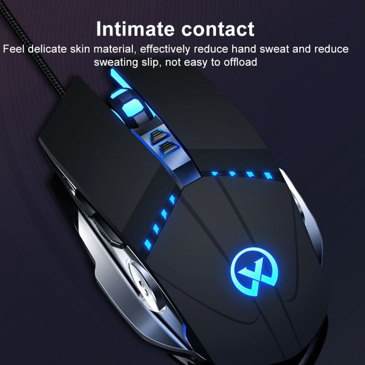 Mouse da gioco cablato con luce RGB regolabile a 7 tasti YINDIAO G3PRO 3200 DPI a 4 modalità, GM20 Black, GM20 White
