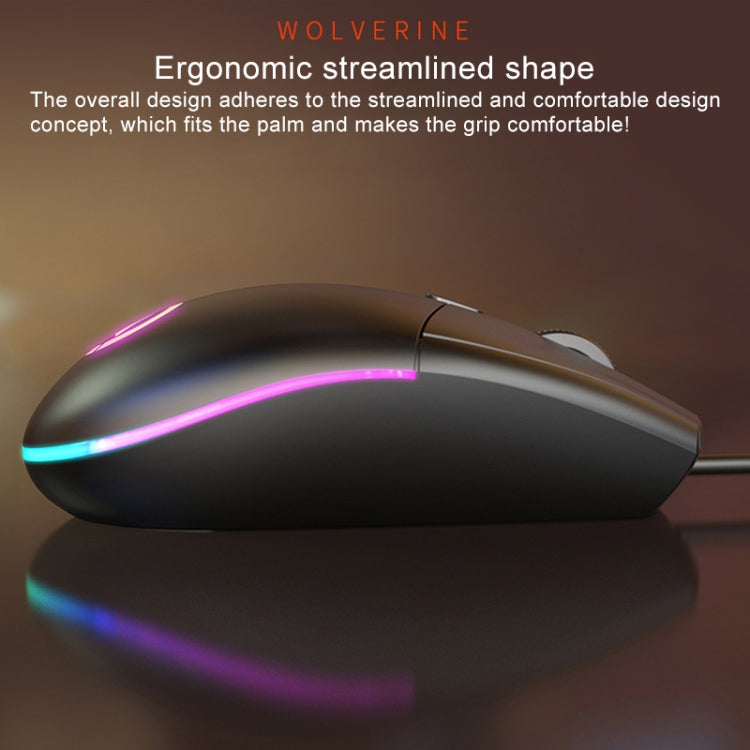 Mouse aziendale cablato con luce RGB regolabile a 3 modalità YINDIAO G3SE 1600 DPI