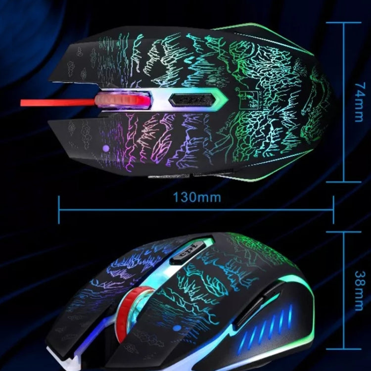 Mouse da gioco retroilluminato da gioco cablato USB ZGB T9